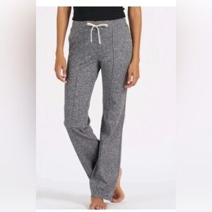 Vuori wide leg seamed Grey gray dream knit Lounge sweat Pants S